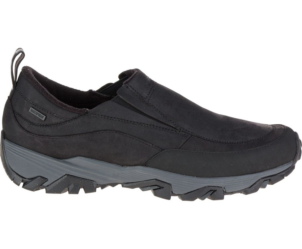Merrell Slip Ons Black - ColdPack Ice+ Moc Waterproof Wide Width - Mens 19MNBAFJW